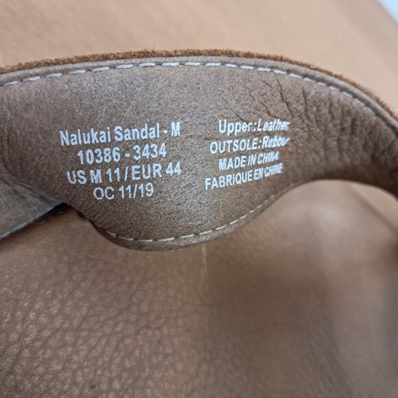 Olukai Nalukai Sandal Men\'s Size 11 Brown White Leather Flip Flop Comfort main image 10